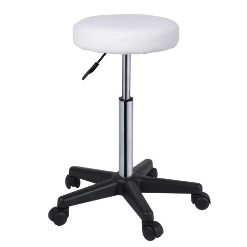 MIADOMODO Sgabelli Regolabili con Ruote Colore Bianco Set da 1