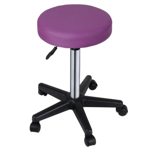 MIADOMODO Sgabelli Regolabili con Ruote Colore Viola Set da 1