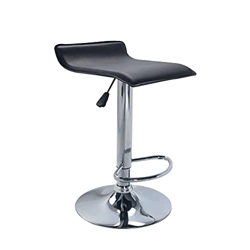 milani home Set di 2 Sgabelli da Bar Albergo Hotel Sedia Cucina con Poggiapiedi Altezza Regolabile Girevole Stile Moderno...