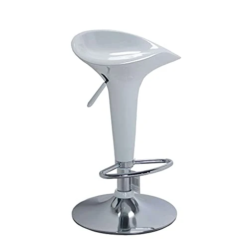 milani home Set di 2 Sgabelli da Bar Albergo Hotel Sedia Cucina con Poggiapiedi Altezza Regolabile Girevole Stile Moderno...