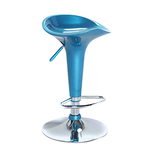 milani home Set di 2 Sgabelli da Bar Albergo Hotel Sedia Cucina con Poggiapiedi Altezza Regolabile Girevole Stile Moderno...