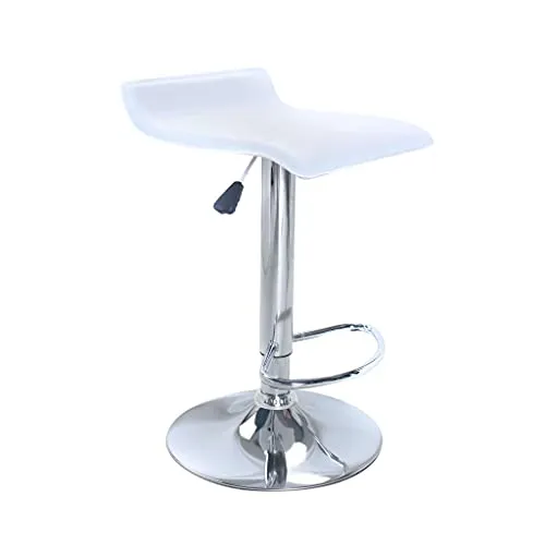 milani home Set di 2 Sgabelli da Bar Albergo Hotel Sedia Cucina con Poggiapiedi Altezza Regolabile Girevole Stile Moderno...