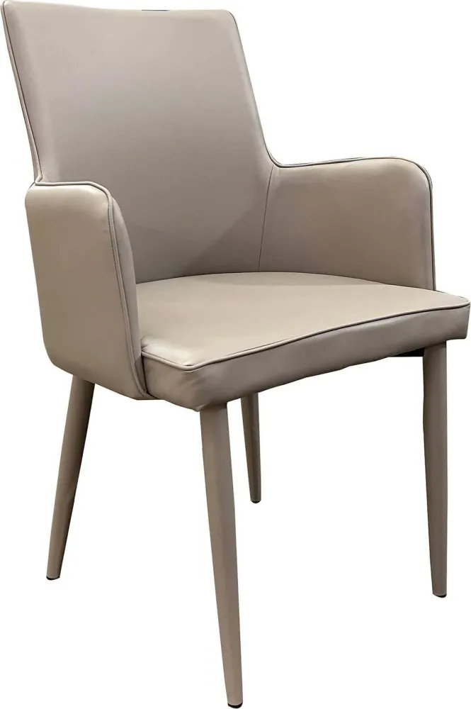 MILE - poltrona moderna ecopelle Tortora
