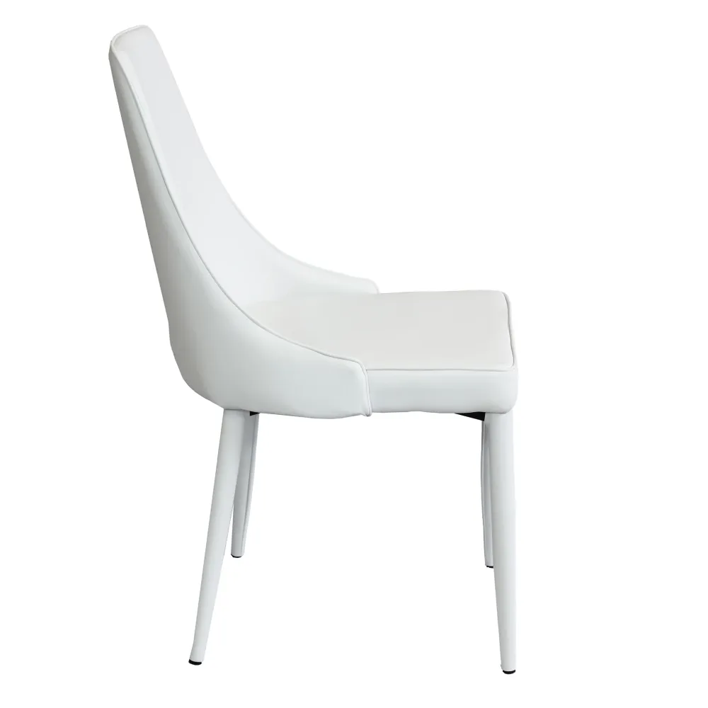 MILE - sedia moderna ecopelle Bianco