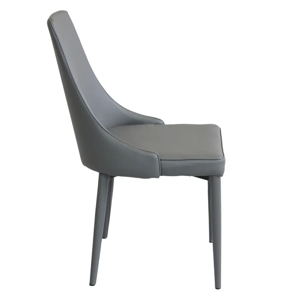 MILE - sedia moderna ecopelle Grigio chiaro