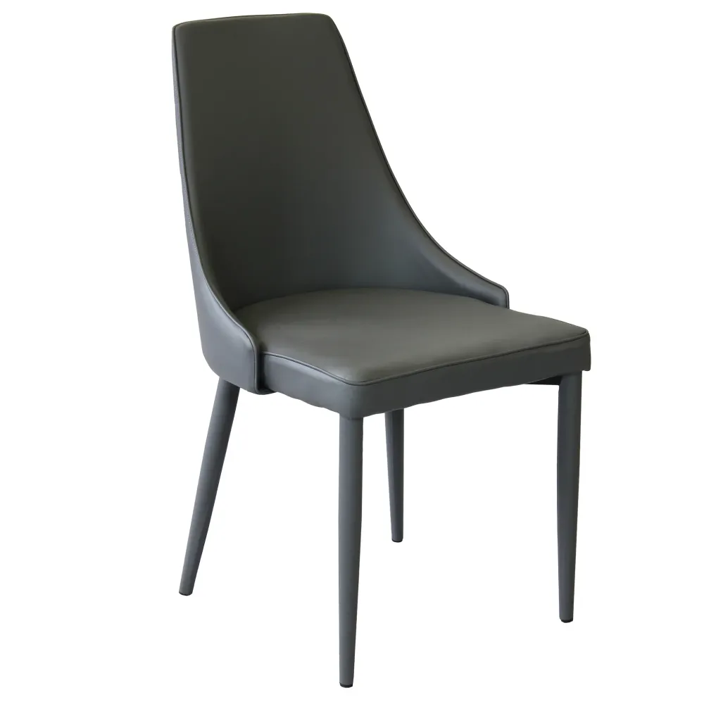 MILE - sedia moderna ecopelle Grigio scuro