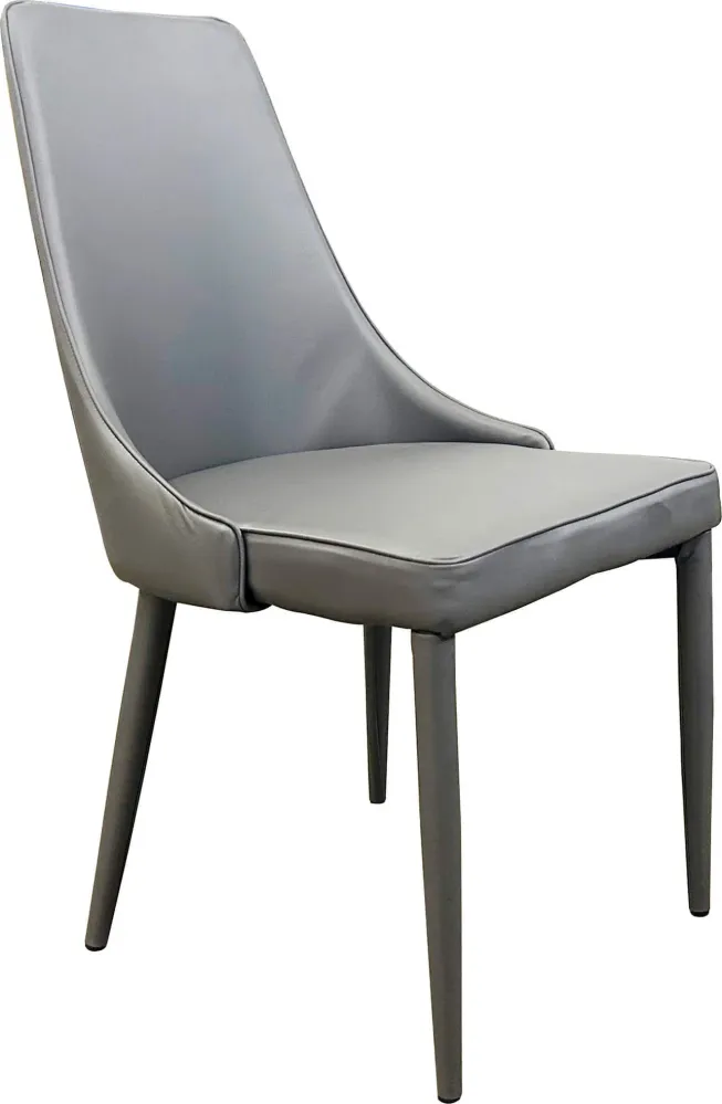 MILE - sedia moderna ecopelle Grigio scuro