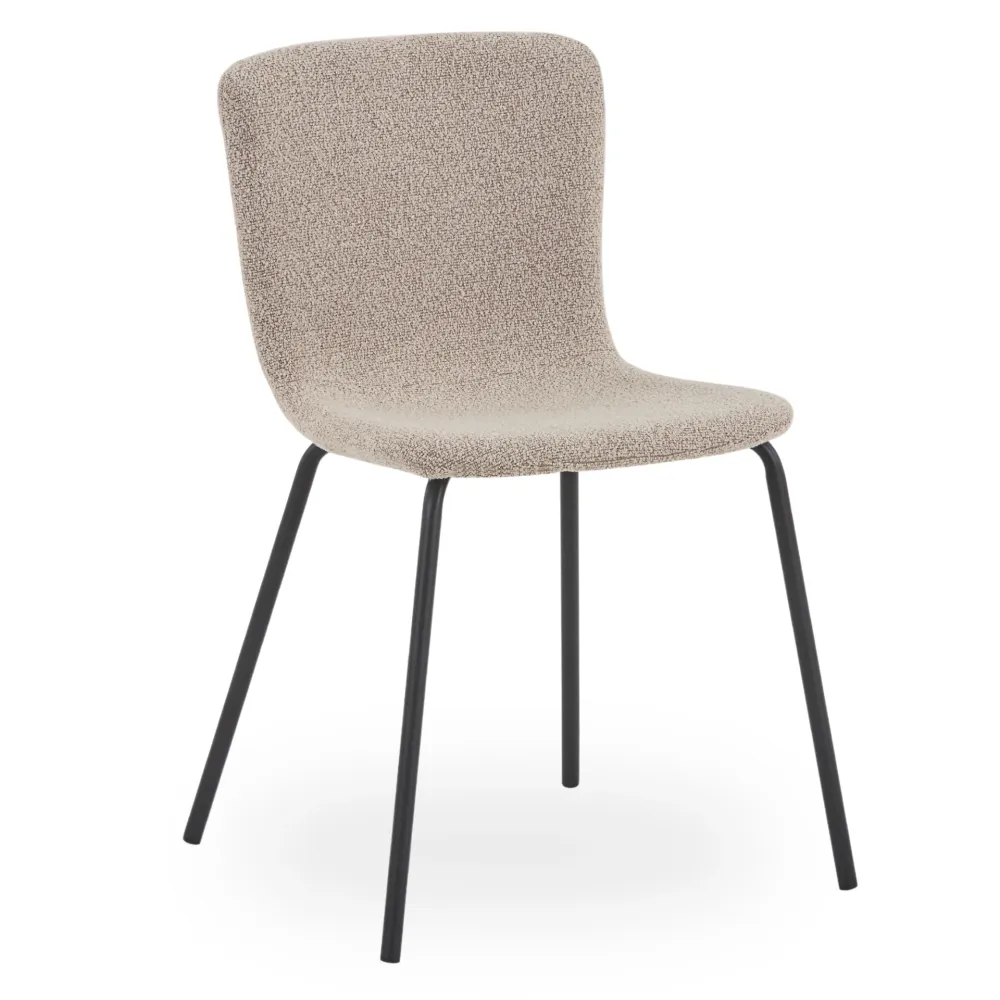 Miley Sedia da pranzo boucle beige