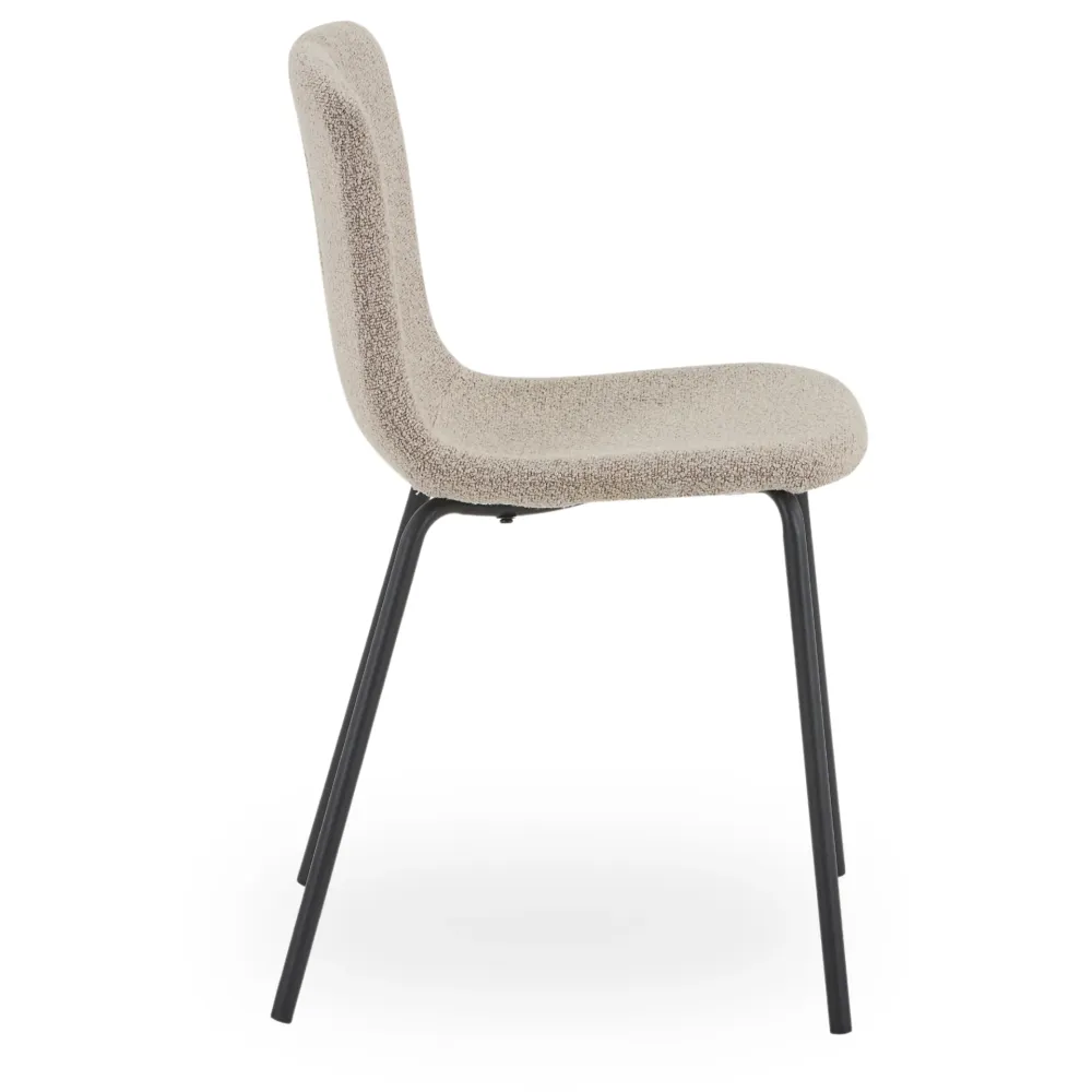 Miley Sedia da pranzo boucle beige
