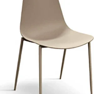 MIRA - sedia moderna polipropilene cm 52 x 48 x 88 h Marrone Milani Home