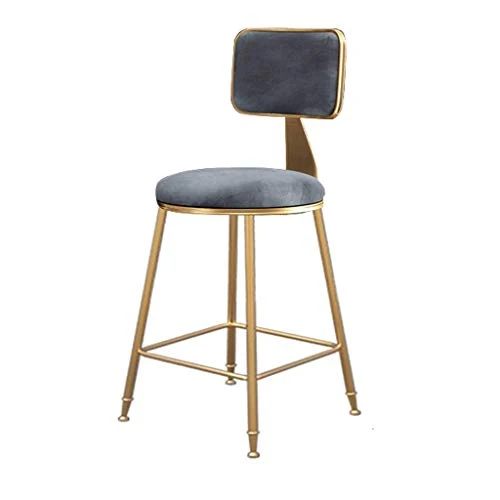 Miwaimao - Sedia da bar semplice e stabile, con schienale alto, da scrivania, comoda (colore, grigio, 75 cm), colore: grig...