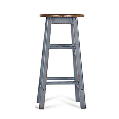 Miwaimao Sedia da bar stabile legno massiccio, sgabello alto, seggiolone, sedia da scrivania comoda (colore, grigio, dimen...