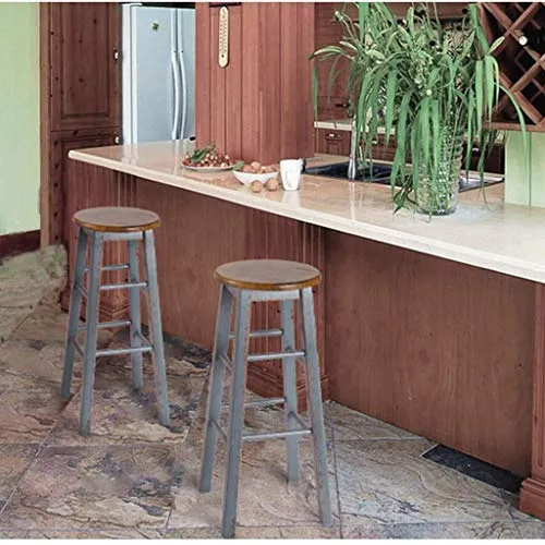 Miwaimao Sedia da bar stabile legno massiccio, sgabello alto, seggiolone, sedia da scrivania comoda (colore, grigio, dimen...