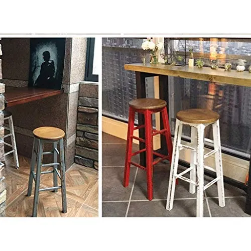 Miwaimao Sedia da bar stabile legno massiccio, sgabello alto, seggiolone, sedia da scrivania comoda (colore, grigio, dimen...