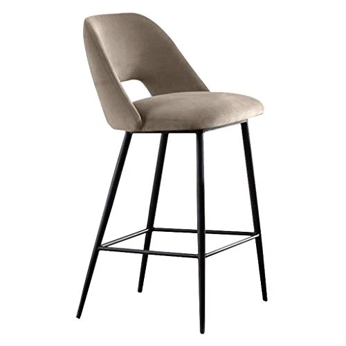 Miwaimao - Sedia da scrivania moderna e minimalista, metallo di fascia alta, per la casa, morbida sedia da bar creativa, c...