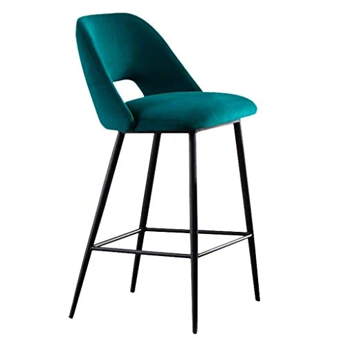 Miwaimao - Sedia da scrivania moderna e minimalista, metallo di fascia alta, per la casa, morbida sedia da bar creativa, c...