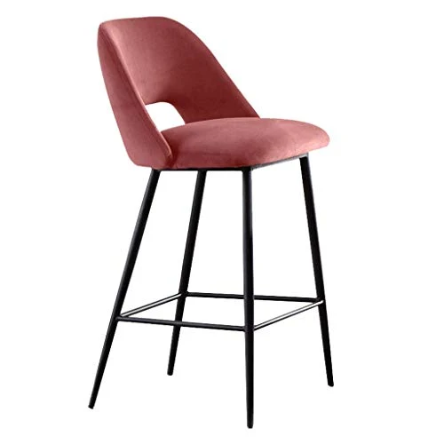 Miwaimao - Sedia da scrivania moderna e minimalista, metallo di alta qualità, ideale per la casa, morbida sedia da bar, co...