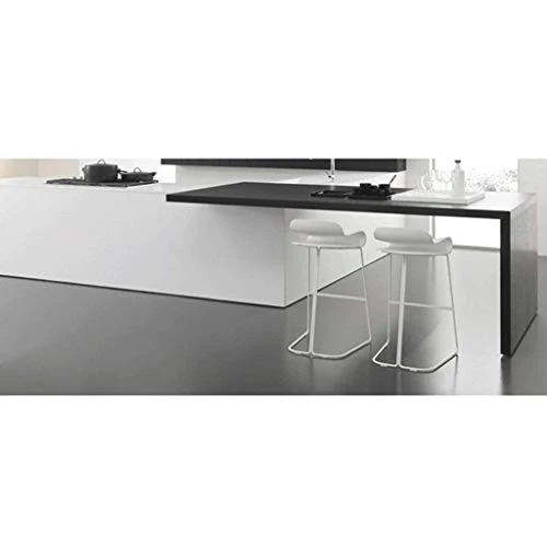Miwaimao - Sgabello alto acciaio INOX per casa, semplice e creativo, confortevole (colore: rosso, dimensioni: 76 cm), bian...