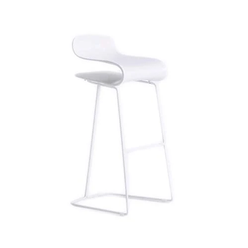 Miwaimao - Sgabello alto acciaio INOX per casa, semplice e creativo, confortevole (colore: rosso, dimensioni: 76 cm), bian...