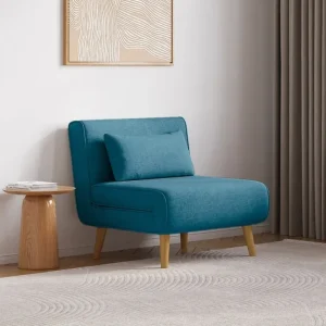 Poltrona trasformabile tessuto blu TONKA MLM