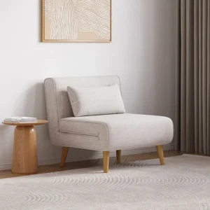 Poltroncina trasformabile tessuto beige TONKA MLM