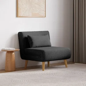 Poltroncina trasformabile tessuto grigio antracite TONKA MLM