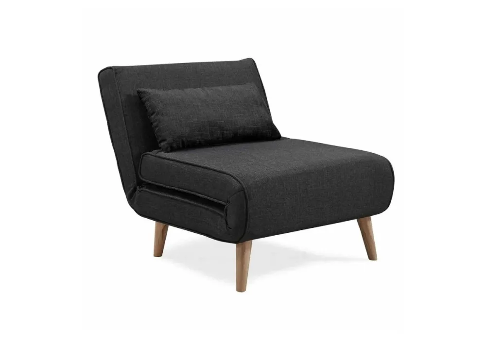 Poltroncina trasformabile tessuto grigio antracite TONKA MLM