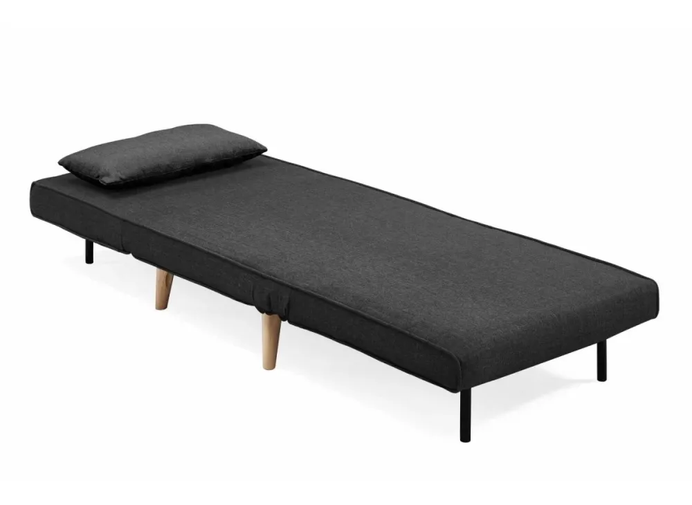Poltroncina trasformabile tessuto grigio antracite TONKA MLM