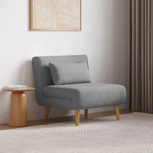 Poltroncina trasformabile tessuto grigio TONKA MLM