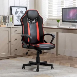 Sedia da ufficio da gaming MICRON nera e rossa MLM