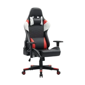 Sedia da ufficio da gaming similpelle nera, bianca e rossa KIRA MLM