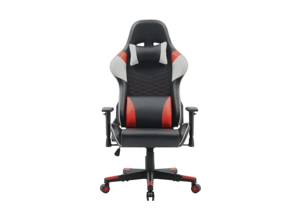 Sedia da ufficio da gaming similpelle nera, bianca e rossa KIRA MLM