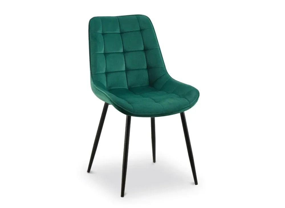 Set di 4 sedie imbottite velluto verde SOREN MLM