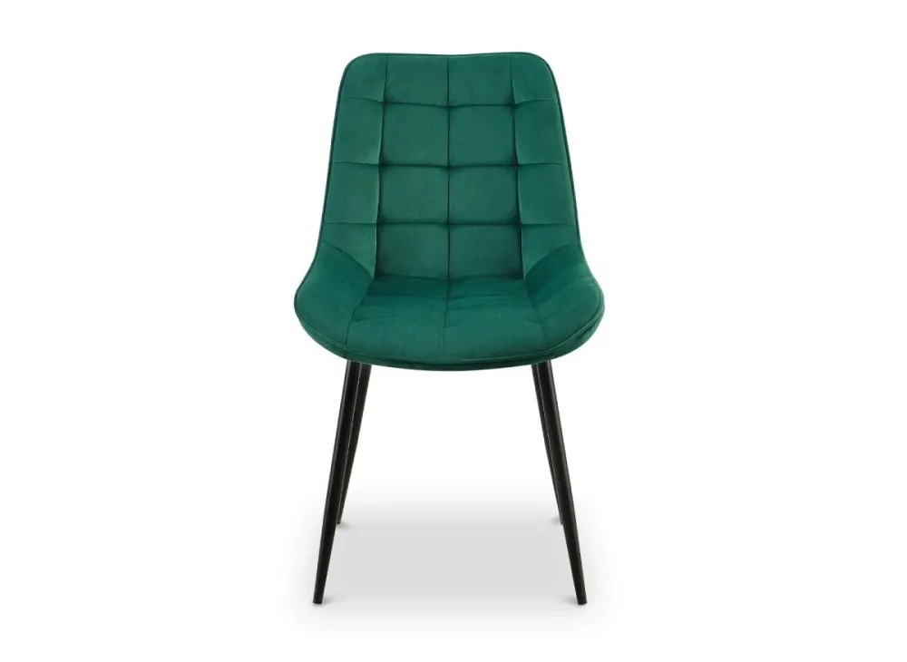 Set di 4 sedie imbottite velluto verde SOREN MLM