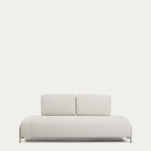 Modulo 2 posti Compo di Chenille Ecru con un telaio metallo Begome 200 cm FSC Mix Credit