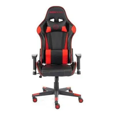 Momo Design MD-GC004E-KR sedia per videogioco Poltrona per gaming Seduta imbottita Nero, Rosso