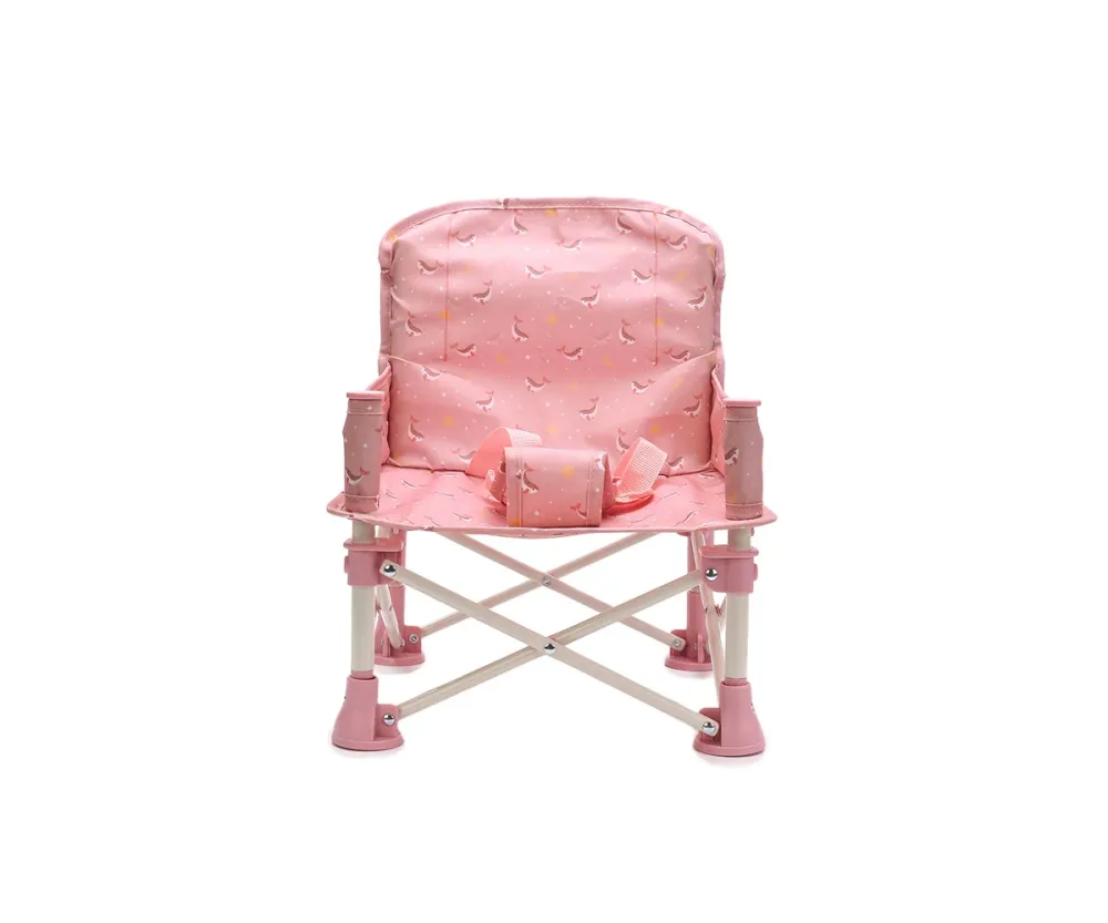 Monneka- Sedia Pieghevole per Bambini Pink Whale