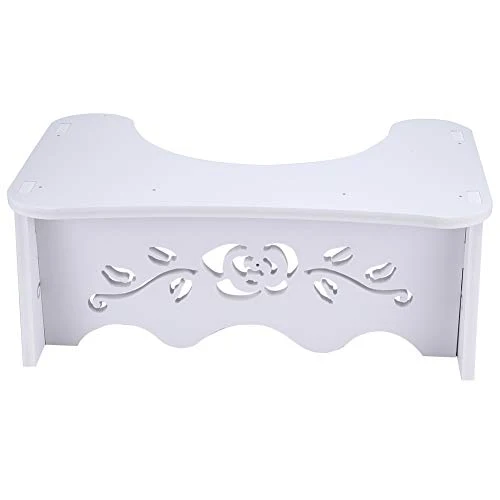 Moolo Sgabello da Toilette Bianco Accovacciata Sgabello da Bagno Bagno Squat Sgabello da Bagno da 7 Pollici
