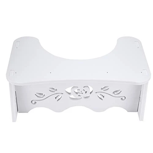Moolo Sgabello da Toilette Bianco Accovacciata Sgabello da Bagno Bagno Squat Sgabello da Bagno da 7 Pollici
