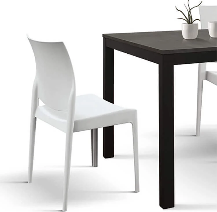MOSY - sedia moderna polipropilene cm 46 x 54 x 80 h Bianco Milani Home