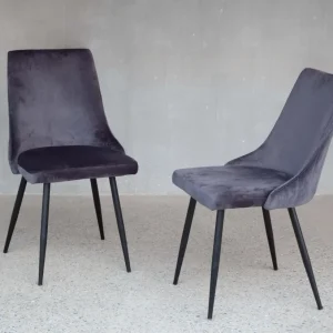 Musa - Set da 4 Sedia moderna schienale alto velluto cm 50x58x88h - vari colori