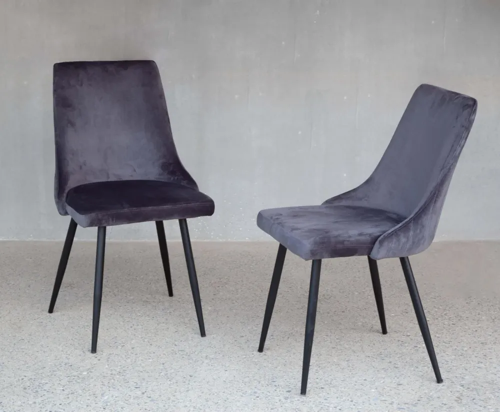 Musa - Set da 4 Sedia moderna schienale alto velluto cm 50x58x88h - vari colori