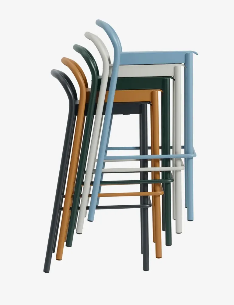 sgabello da bar acciaio lineare MUUTO