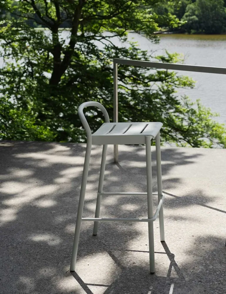 sgabello da bar lineare acciaio MUUTO