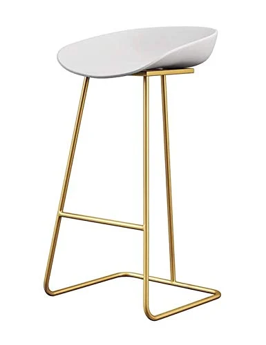 MYAOU Sgabelli da Bar con Struttura Ferro Metallico, Sedile Materiale PP, sedie da Bar per la casa del Ristorante, Sgabell...