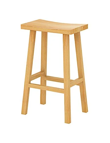 MYAOU Sgabelli da Bar Legno massello Seduta Quadrata Sedie da Pranzo da Cucina con Gambe Legno e poggiapiedi Sgabello da b...