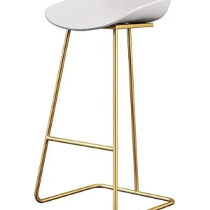 MYAOU Sgabelli da Bar per la Colazione con Seduta plastica per cucine, Sgabello da Bar Metallo con poggiapiedi Sgabello da...