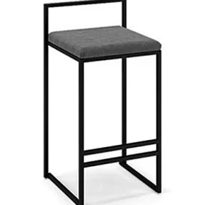 MYAOU Sgabello da Bar Metallo per cucine, sgabelli da Bar con poggiapiedi Metallo Sedie da bancone Imbottite morbide Tessu...