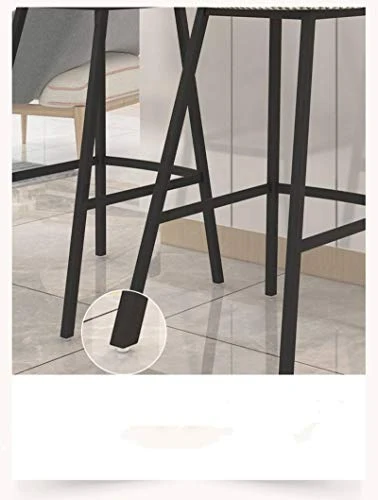 N-B Sgabello da Bar Pelle, Sgabello da Bar, Sgabello Alto Moderno Ferro per la casa, Sgabello da Bar da Cucina Arancione,...