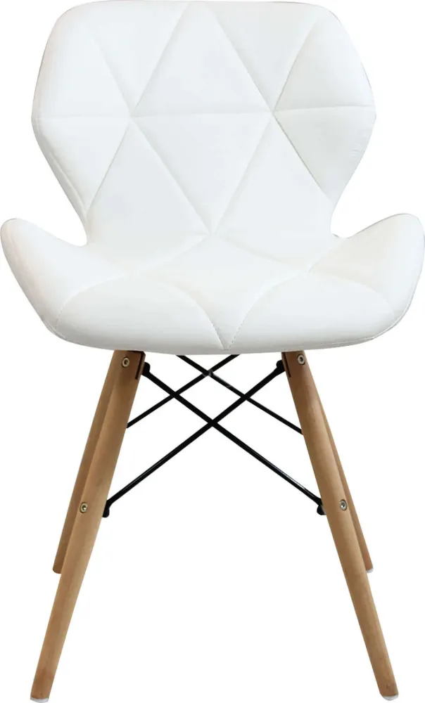 NAOMIE - sedia moderna ecopelle e legno Bianco Milani Home